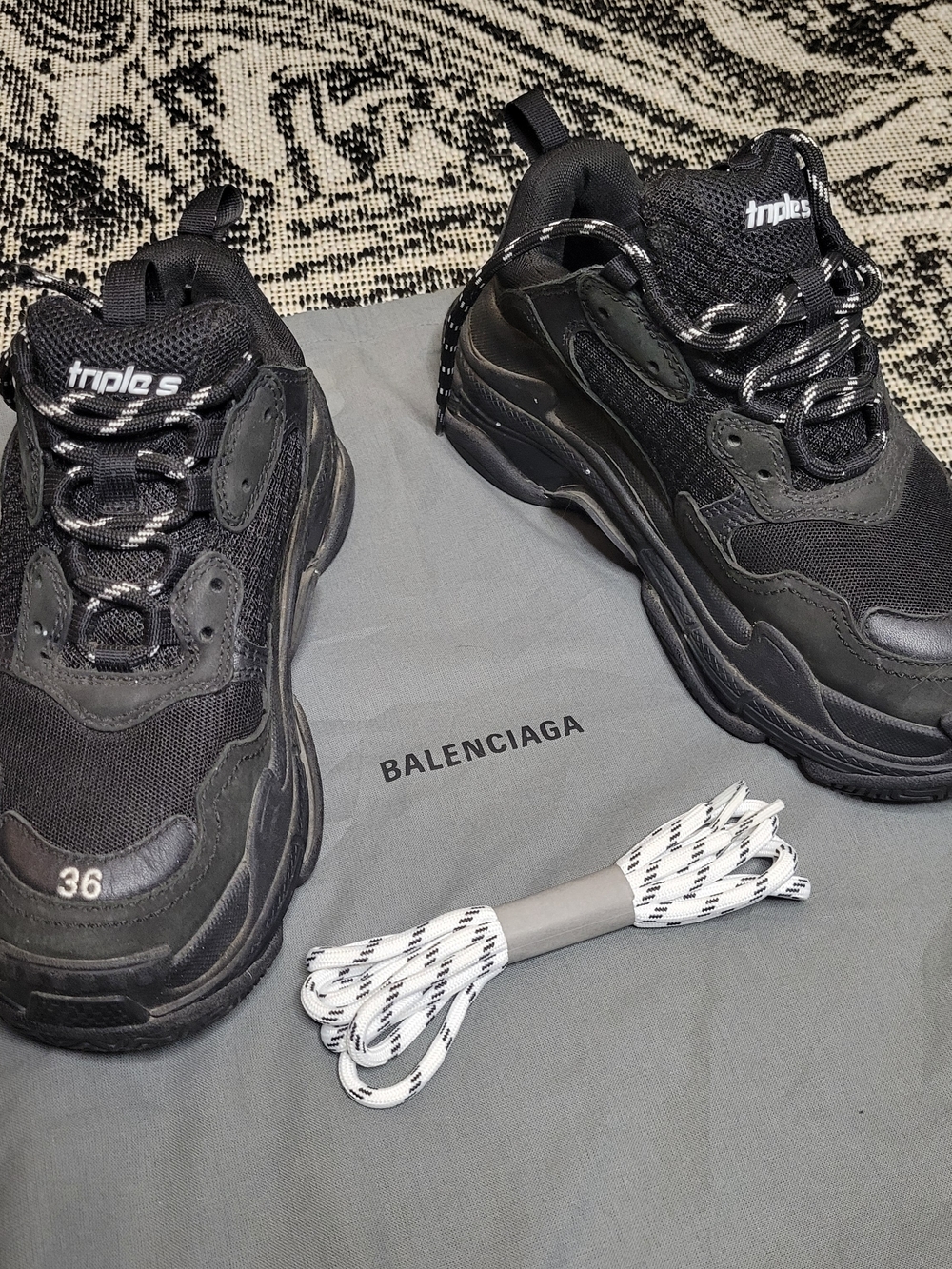 Balenciaga Black Triple S Sneakers IT 36 | US Women's 6 - Picture 8 of 8